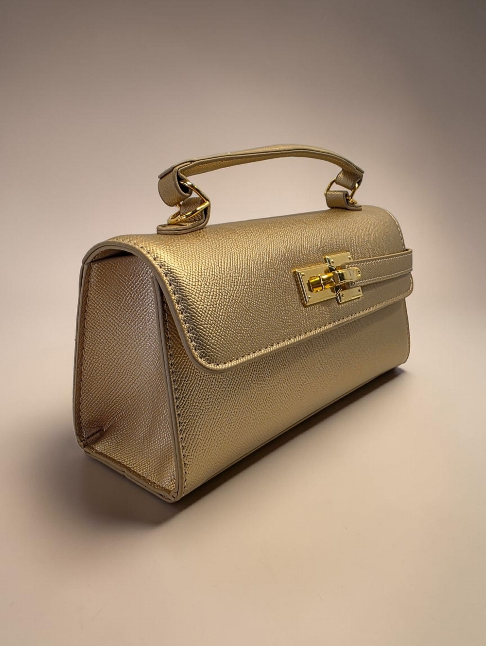 PRICE DROP--Gold Structured East West Pochette Bag By JW Pei NWT - Picture 5 of 6
